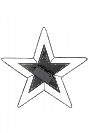 Decoratiune Tromso cu LED, Metal, Argintiu, 2.5x44x42 cm [3]