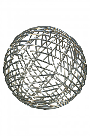 SALE % - Decoratiune Wires Ball, Fier, Argintiu, 14 cm