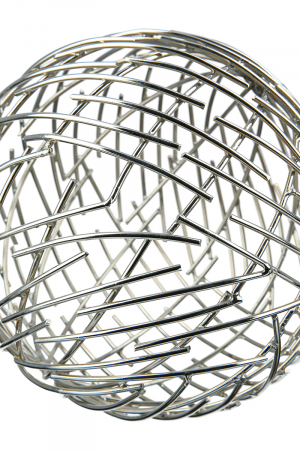 Decoratiune Wires Ball, Fier, Argintiu, 16 cm [1]