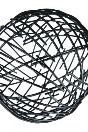Decoratiune Wires Ball, Fier, Negru, 14 cm [1]