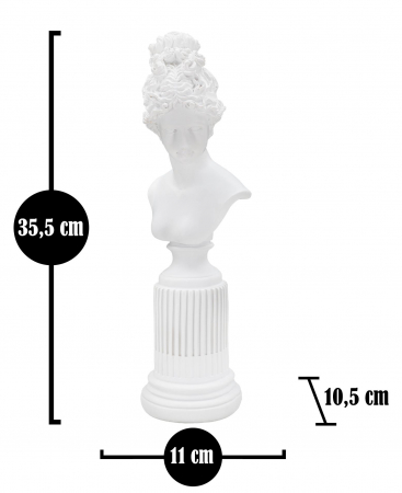 Decoratiune Woman, Rasina   , Alb, 35.5x11x10 cm [6]