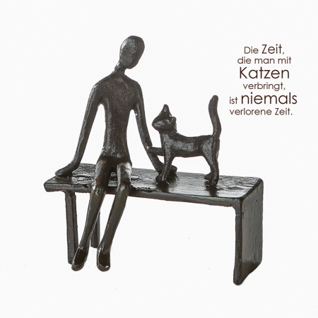 SALE % - Decoratiune Zuwendung, fier, bronz/maro, 11x12x6 cm