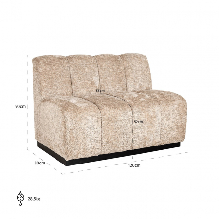 Modul canapea Hillpark lovely beige (Be Lovely 170 Beige) [4]