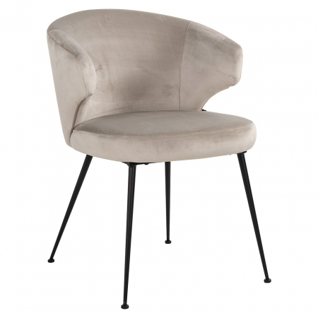 Richmond Interiors - Scaun de sufragerie, Xandra, catifea kaki