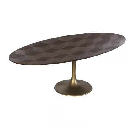 DINING - Masa de sufragerie, Luxor oval diamant 230 (maro)