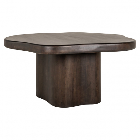 Sherman - Masă de dining Sherman organică 151x151 (maro), Dims: 77.5 x 152.0 x 152.0 cm