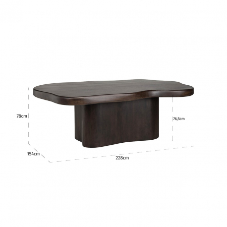 Masa de dining Sherman organic 230x139 (maro) [3]