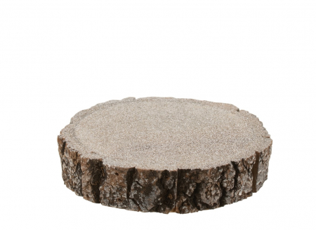 Accesorii - Disc Bark, Lemn, Maro, 10.5x10.5x2.5 cm