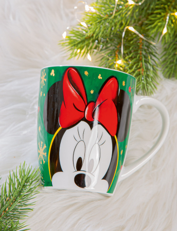 CRACIUN - Disney, Cana / Ceasca, „Minnie Mouse - Magia iernii”, Portelan, multicolor, PU 4, Latime 12,5 cm, inaltime 11 cm, Adancime 9 cm