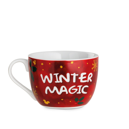 Disney, Ceasca de cappuccino, „Mickey Mouse - Magia iernii”, Portelan, multicolor, PU 3, Latime 14,5 cm, inaltime 8 cm, Adancime 11,5 cm [1]