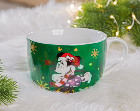 CRACIUN - Disney, Ceasca de cappuccino, „Minnie Mouse - Magia iernii”, Portelan, multicolor, PU 3, Latime 14,5 cm, inaltime 8 cm, Adancime 11,5 cm
