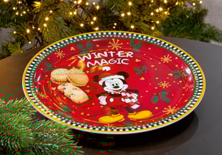 CRACIUN - Disney, Farfurie, „Mickey Mouse - Magia iernii”, Portelan, multicolor, PU 3, D. 31 cm