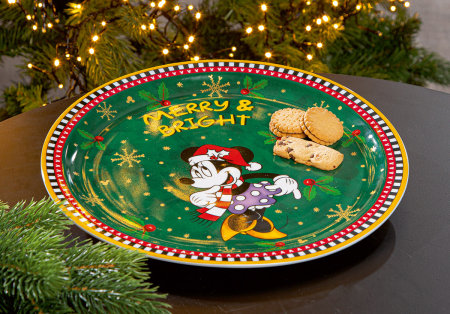 CRACIUN - Disney, Farfurie, „Minnie Mouse - Magia iernii”, Portelan, multicolor, PU 3, D. 31 cm