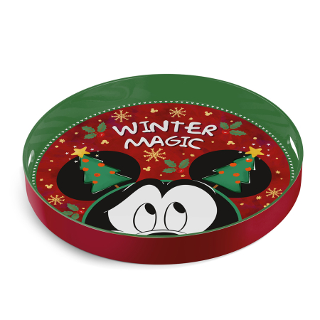 Disney, Tava, rotunda, „Mickey - Magia iernii”, Rasina, multicolora, PU 2, H 5 cm, A. 32 cm [1]