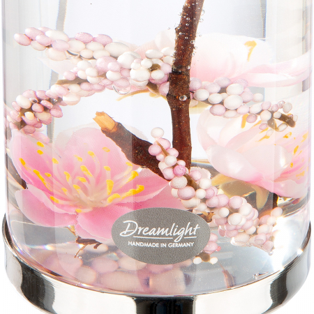 Dreamlight, Lumanare Tealight (LED), Candela Classic, Hanamy, Floare de cires, Sticla, trandafir, PU 4, H. 14,5 cm, D. 7,2 cm [1]
