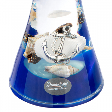 Dreamlight, Lumanare Tealight (LED), Lamp Salon, Ocean, Motiv Shell, Sticla, albastru, PU 2, H. 23 cm, D. 12,5 cm [1]