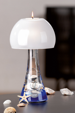 Dreamlight, Lumanare Tealight (LED), Lamp Salon, Ocean, Motiv Shell, Sticla, albastru, PU 2, H. 23 cm, D. 12,5 cm [2]