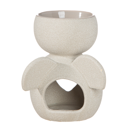 Arzator de aroma, Ingeri, „Inima”, Ceramica, gri, PU 6, L. 10 cm, l. 10 cm, H. 13 cm [2]