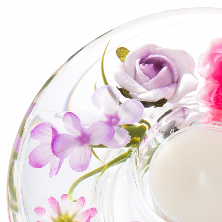 Dreamlight, Suport lumanare, Ufo Classic, Victoria, Sticlă, trandafir, violet, PU 4, H. 5 cm, D. 14 cm [2]