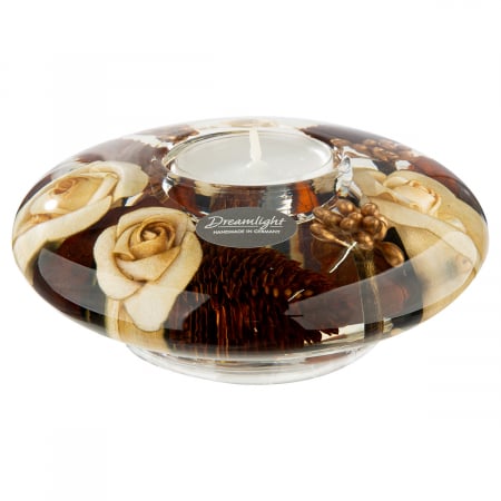 Dreamlight, Suport lumanare, Ufo Medium, Elegance, Sticlă, maro, PU 6, H. 5 cm, D. 12 cm [1]