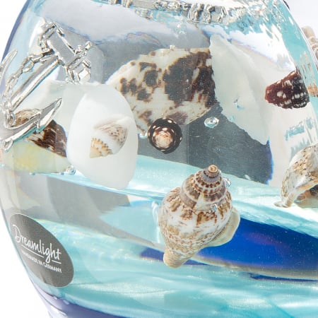 Dreamlight, Suport șervețel, Tivoli, Ocean, Motiv scoici, Sticlă, albastru, PU 4, H. 7 cm, D. 10 cm [2]