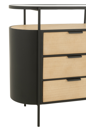 Dulap Avy, metal, natur/negru [5]