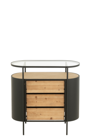Dulap Avy, metal, natur/negru [4]