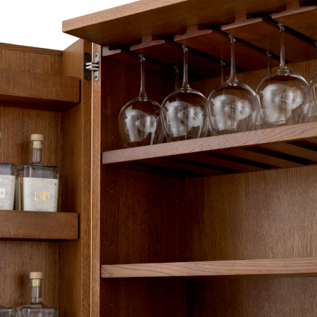 Dulap bar, Borchard furnir stejar caramel, Dimensiuni: W. 81 | D. 55 | H. 167.5   [4]