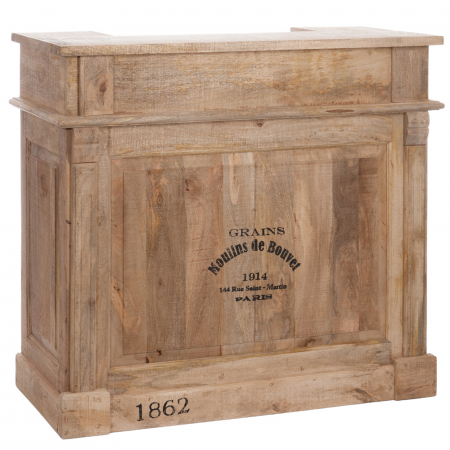 Mese de bar - Dulap bar, Lemn, Maro, 120x50x108 cm