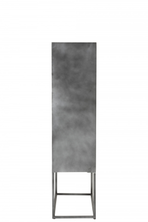 Dulap bar Shanil, Lemn/Metal, Maro/Negru, 90x40x160 cm [2]