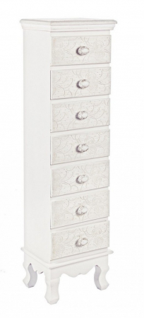 Bufete si dulapuri - Dulap Clorine, Lemn, Alb, 29x23x112.5 cm
