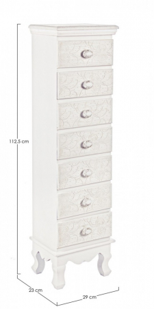 Dulap Clorine, Lemn, Alb, 29x23x112.5 cm [1]