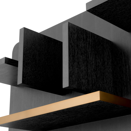 Dulap de perete Highgrove furnir stejar gri carbune |W. 130 | D. 33.5 | H. 230 cm [4]