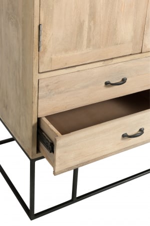 Dulap, Lemn, Negru, 115x45x175.5 cm [6]