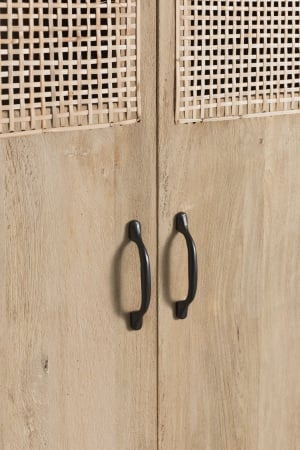 Dulap, Lemn, Negru, 115x45x175.5 cm [8]