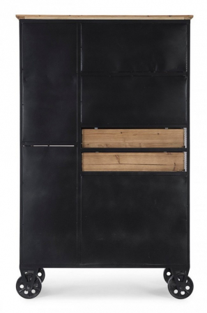Dulap Liverpool, Metal, Negru, 94.5x36x153 [4]