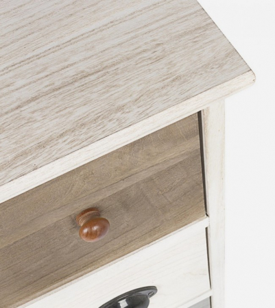 Dulap Madyson cu 5 sertare, Lemn, Gri, 26x32x98 cm [2]