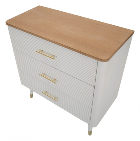 Dulap Matera, Lemn/MDF/Fier, Alb/Maro, 80x78x37 cm [3]
