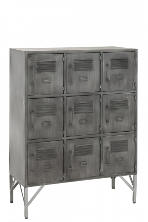 Bufete si dulapuri - Dulap, Metal/Fier, Argintiu/Gri, 86x41x113.5 cm