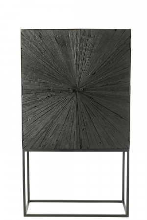 Dulap Shanil Lemn/Metal, Negru [2]