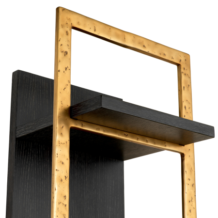 Dulap suspendat Belcanto furnir stejar gri carbune, finisaj alama periata |W. 45 | D. 35 | H. 160 cm [4]