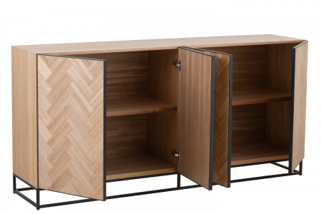 Dulap Zigzag, Lemn, Negru, 180x42.5x86.5 cm [8]