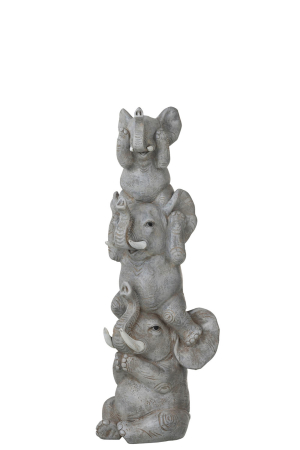 SALE % - Elefant, Compozit, Gri, 11.5x11x32 cm