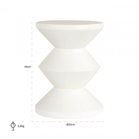 End table Bloomstone Diablo 35Ø (White) [1]