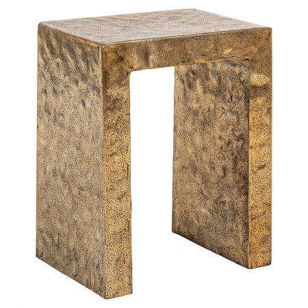 DORMITOR - Masuta de colt / noptiera, Novan (Auriu), Dims: 50.5 x 40.5 x 29.0 cm