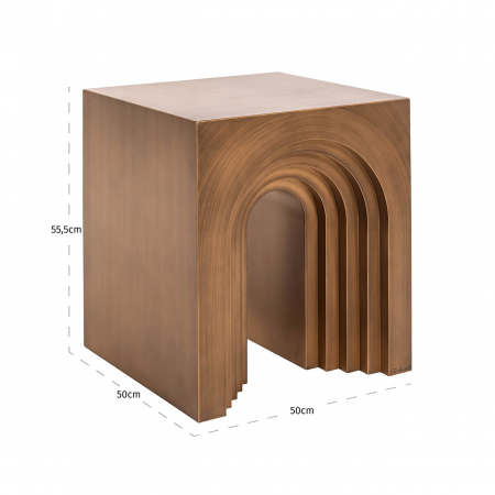 Masuta de colt, Vevey (auriu periat), Dims: 55.5 x 50.0 x 50.0 cm [1]