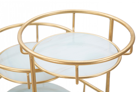 Etajera 3 Levels - B -, Fier/Sticla, Multicolor, 27x36x22.5 cm [2]