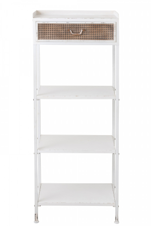 Etajera cu 1 sertar Drawer, Metal, Alb, 54x38x140 cm [1]
