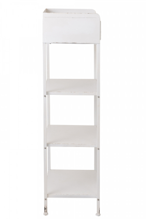 Etajera cu 1 sertar Drawer, Metal, Alb, 54x38x140 cm [2]