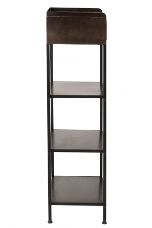 Etajera cu 1 sertar Drawer, Metal, Negru, 54x38x140 cm [2]